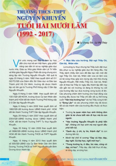 Giới thiệu trường THCS - THPT Nguyễn Khuyến