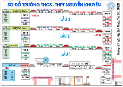 SƠ ĐỒ TRƯỜNG THCS-THPT NGUYỄN KHUYẾN