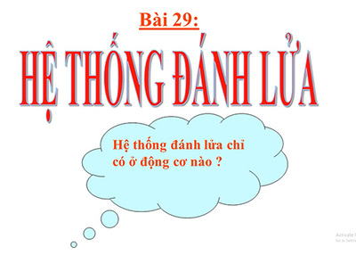 Bài 29 Hệ thống đánh lửa