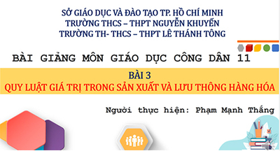 Bài 3: Qui luật giá trị trong sản xuất và lưu thông hàng hóa