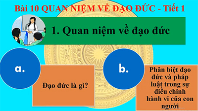 Bài 10: Quan niệm về đạo đức