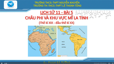 Bài 5: Châu Phi và khu vực Mĩ La Tinh (Thế kỉ XIX- đầu thế kỉ XX).