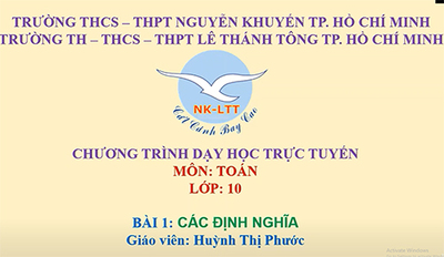 Chương 1: Vectơ Bài 1. Các định nghĩa